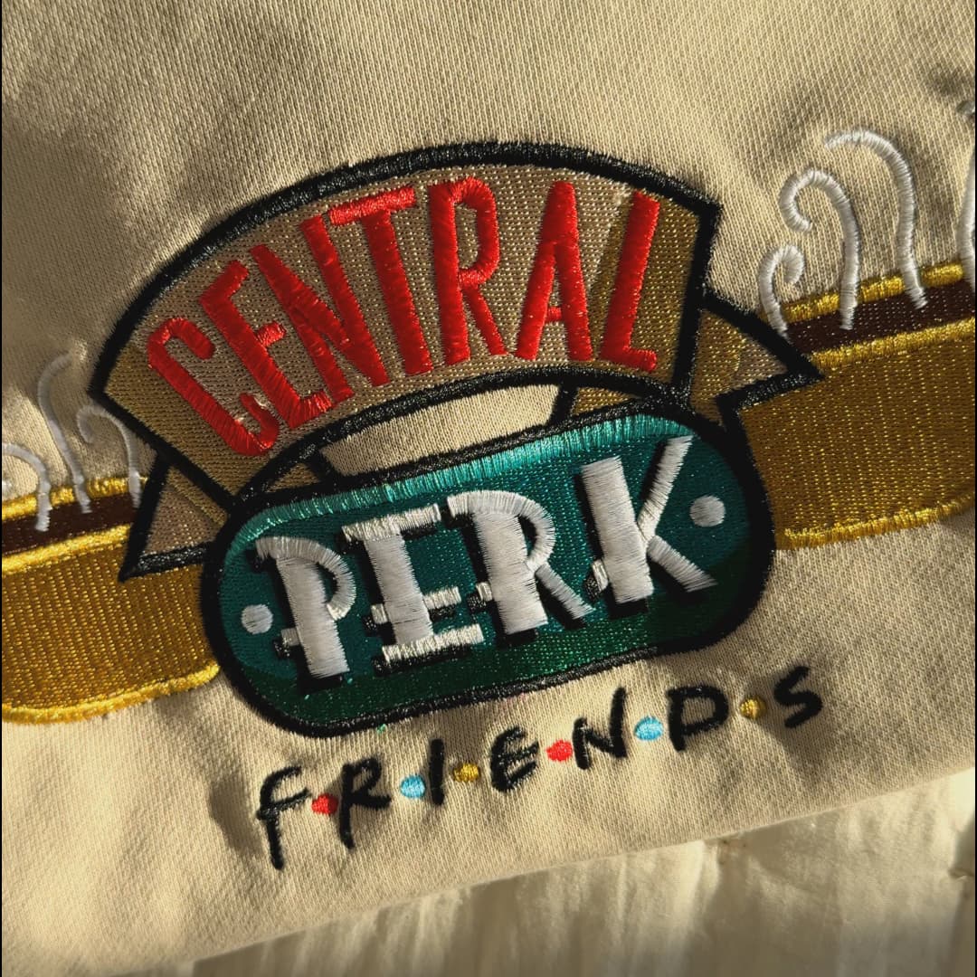 Central Perk Embroidery Sweatshirt