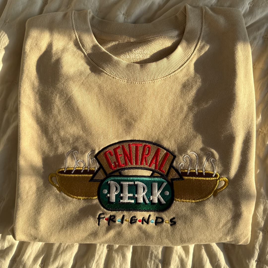 Central Perk Embroidery Sweatshirt